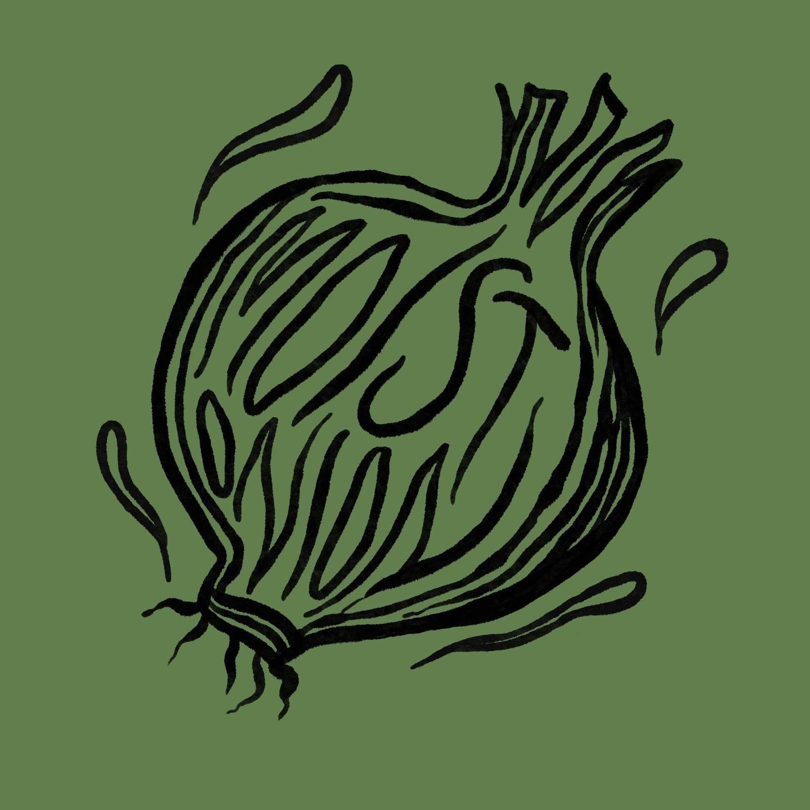 Moist Onion logo, green
